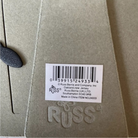 Russ Photo Picture Frame 50th Anniversary White Ceramic 6"H x 5.5"W with Box - Picture 4 of 4